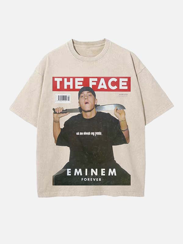 Eminem Print Round Neck T-shirt