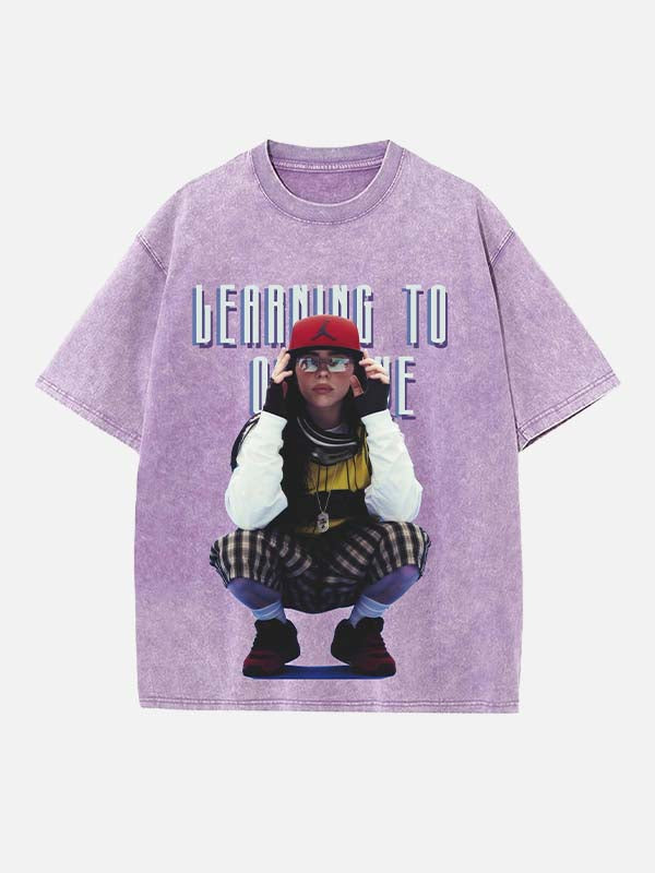 Billie Eilish Print Round Neck T-shirt