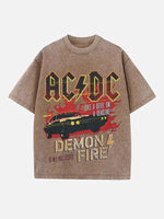 AC/DC Print Round Neck T-shirt