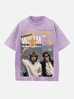 George Michael Wham! Print Round Neck T-shirt