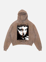 Lady Gaga Print Slant Pockets Hoodie