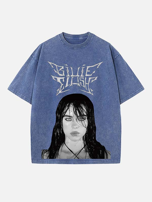 Billie Eilish Print Round Neck T-shirt