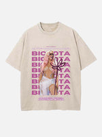 Karol G Print Round Neck T-shirt