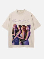 BLACKPINK Print Round Neck T-shirt