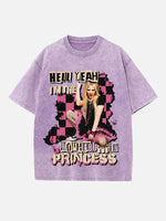 Avril Lavigne Print Round Neck T-shirt