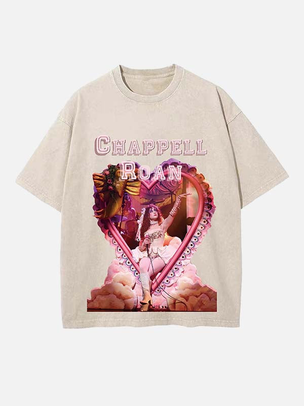 Chappell Roan Print Round Neck T-shirt