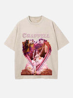 Chappell Roan Print Round Neck T-shirt