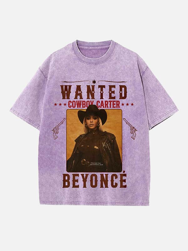 Beyoncé Print Round Neck T-shirt