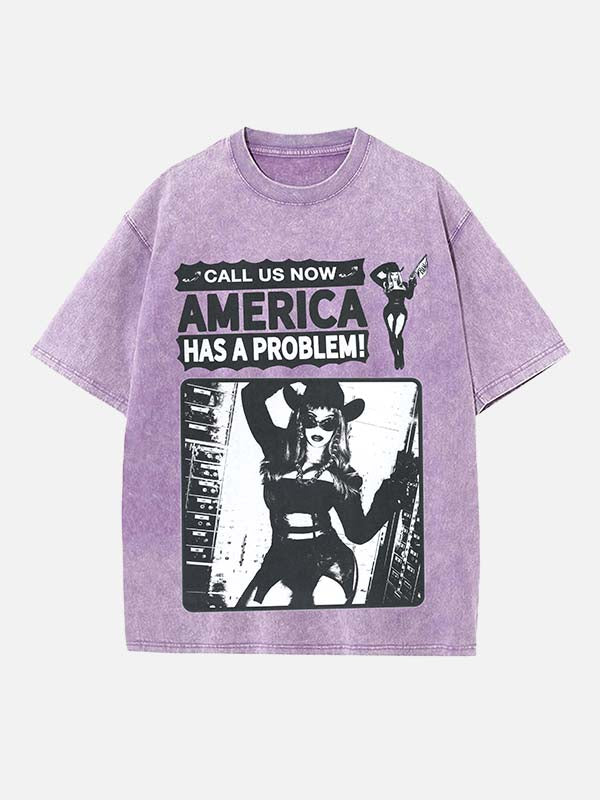 Beyoncé Print Round Neck T-shirt