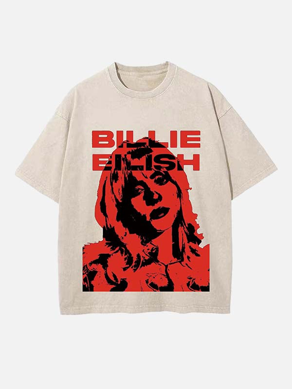 Billie Eilish Print Round Neck T-shirt