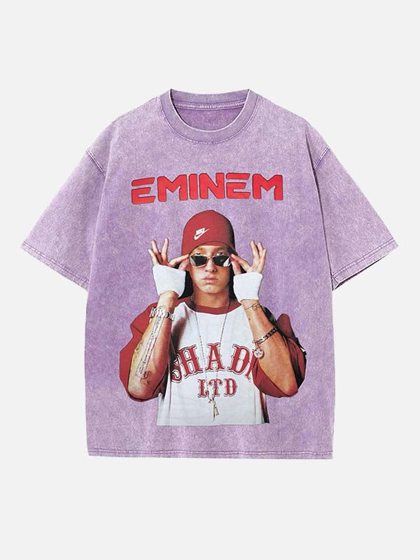 Eminem Print Round Neck T-shirt