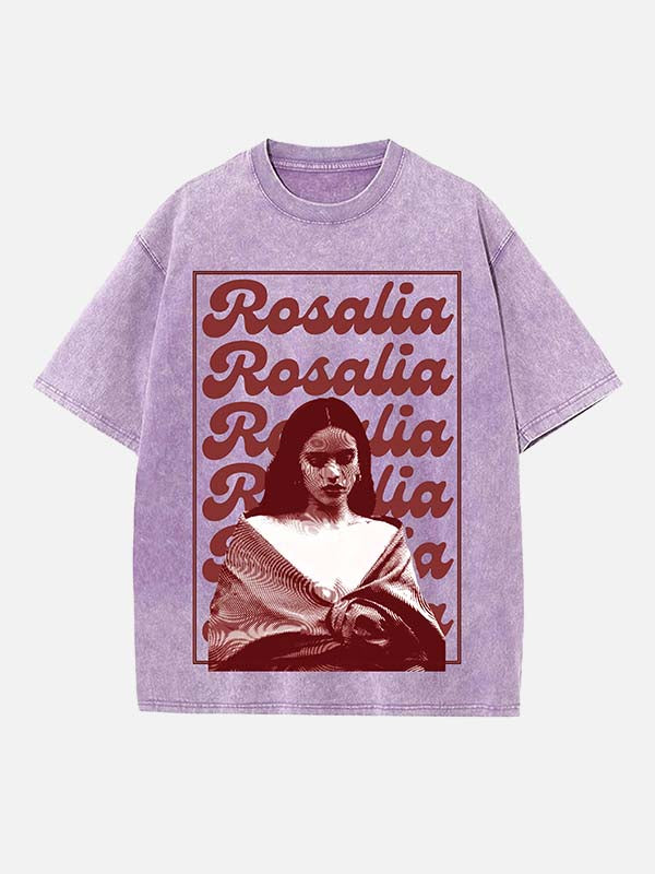 Rosalía Print Round Neck T-shirt