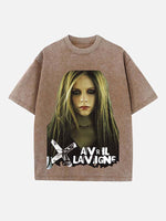 Avril Lavigne Print Round Neck T-shirt