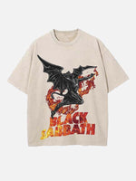 Black Sabbath Print Round Neck T-shirt