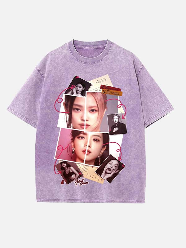 BLACKPINK Print Round Neck T-shirt
