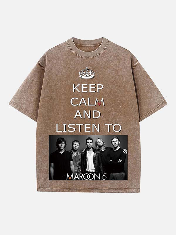 Maroon 5 Print Round Neck T-shirt