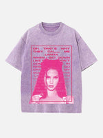 Lana Del Rey Print Round Neck T-shirt
