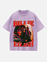 Billie Eilish Print Round Neck T-shirt