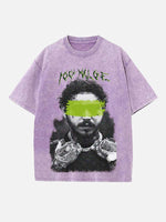 Post Malone Print Round Neck T-shirt