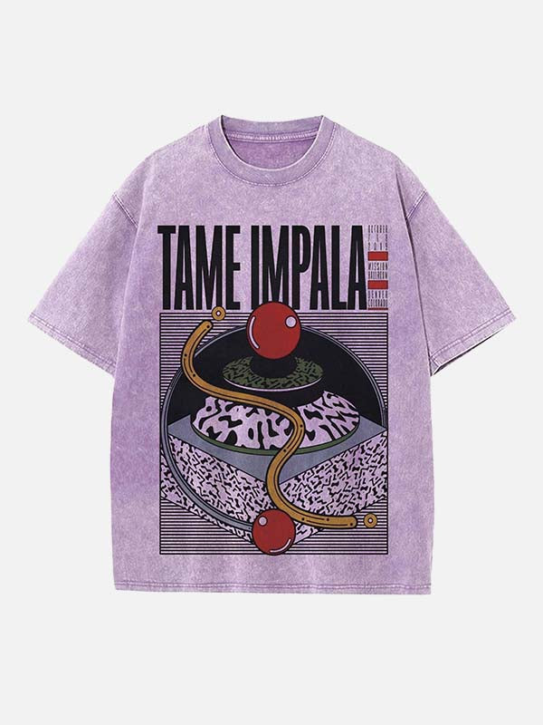 Tame Impala Print Round Neck T-shirt