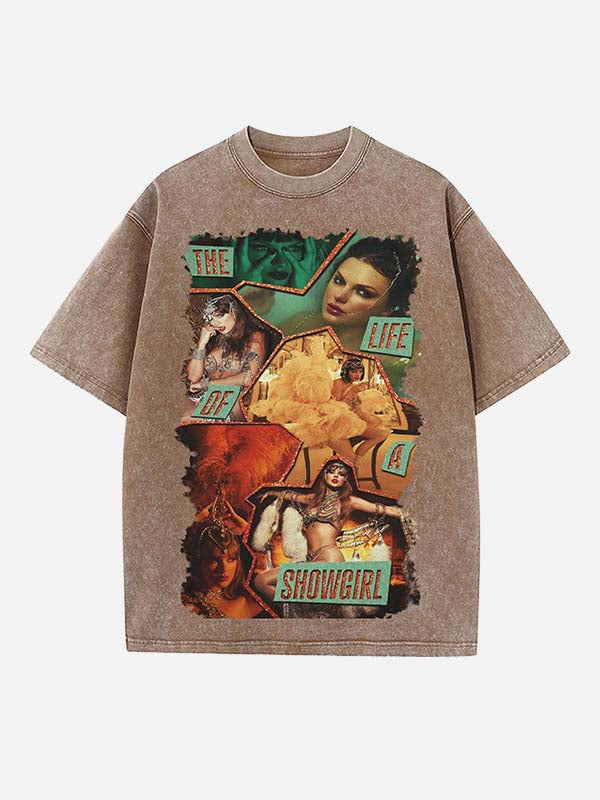 Taylor Swift Print Round Neck T-shirt