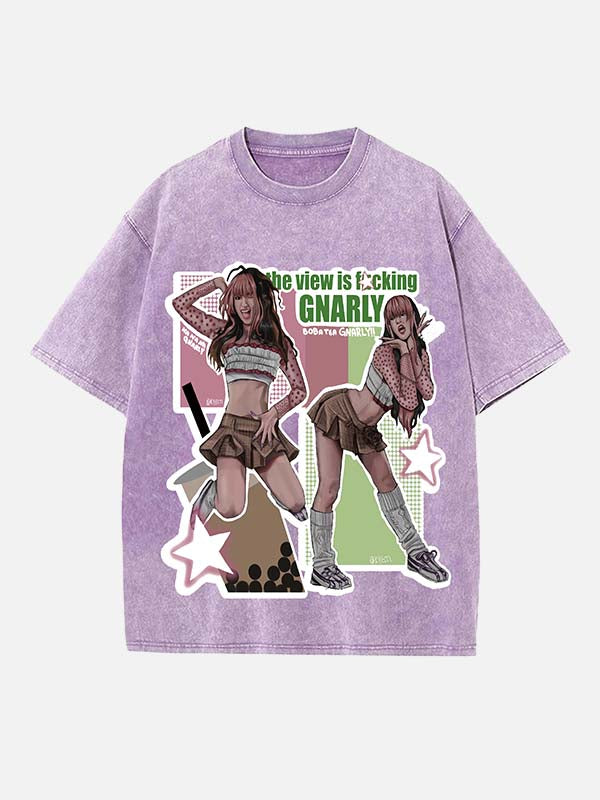 KATSEYE Print Round Neck T-shirt