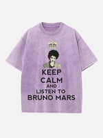 Bruno Mars Print Round Neck T-shirt