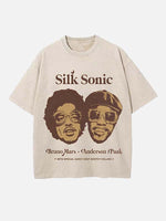 Bruno Mars Print Round Neck T-shirt
