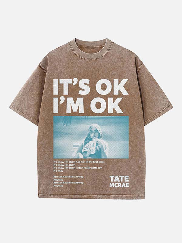 Tate McRae Print Round Neck T-shirt