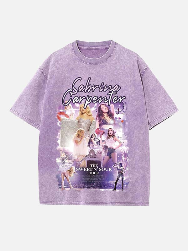 Sabrina Carpenter Print Round Neck T-shirt