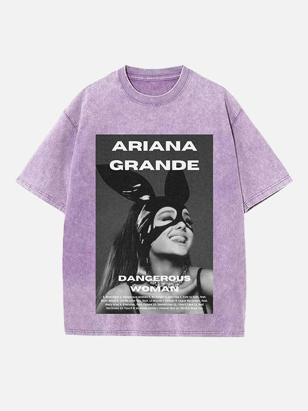 Ariana Grande Print Round Neck T-shirt