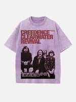 Creedence Clearwater Revival Print Round Neck T-shirt
