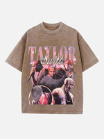 Kanye West Print Round Neck T-shirt