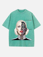 Christina Aguilera Print Round Neck T-shirt