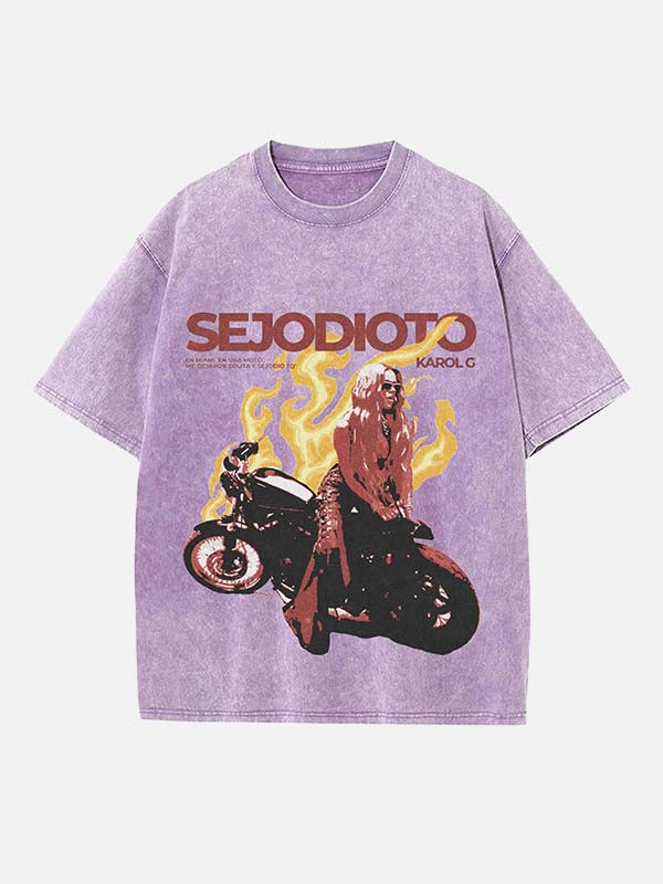 Karol G Print Round Neck T-shirt