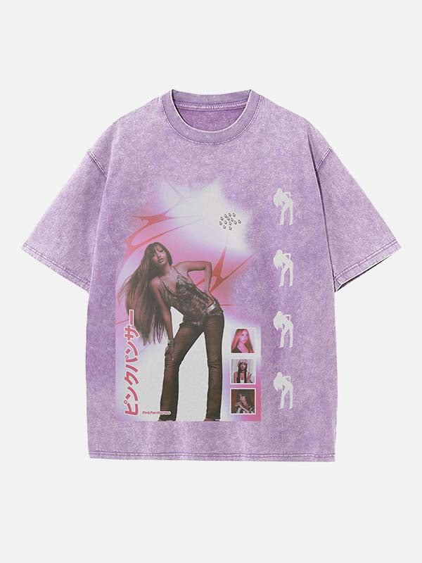 PinkPantheress Print Round Neck T-shirt