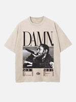 Kendrick Lamar Print Round Neck T-shirt