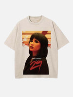 Demi Lovato Print Round Neck T-shirt