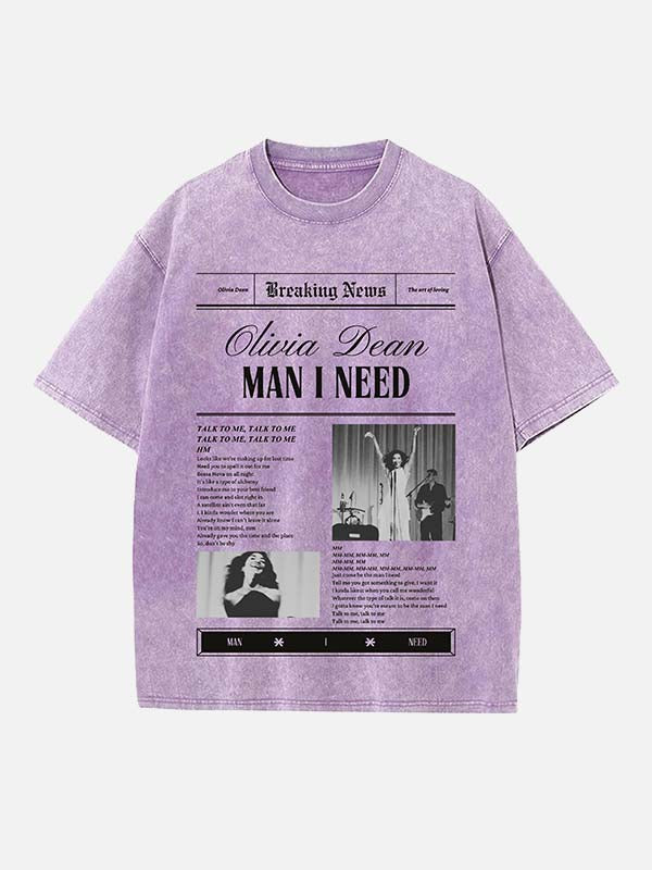 Olivia Dean Print Round Neck T-shirt