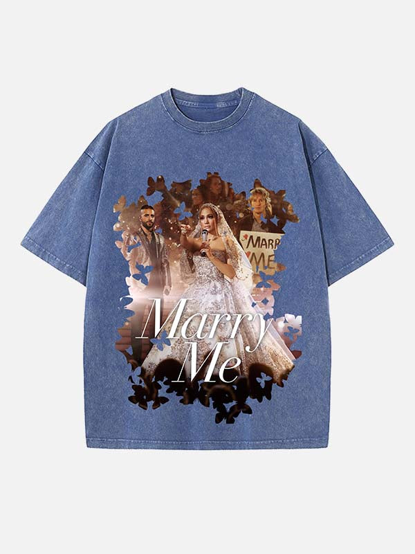 Jennifer Lopez Print Round Neck T-shirt