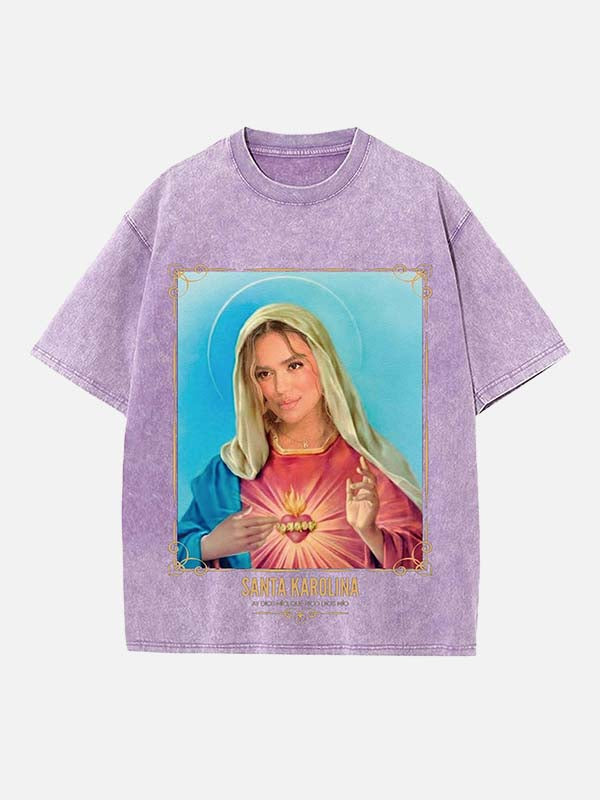 Karol G Print Round Neck T-shirt