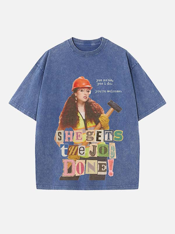 Chappell Roan Print Round Neck T-shirt