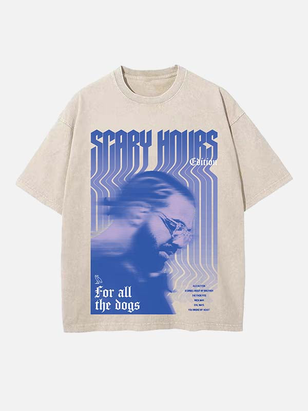 Drake Print Round Neck T-shirt