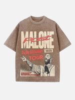 Post Malone Print Round Neck T-shirt