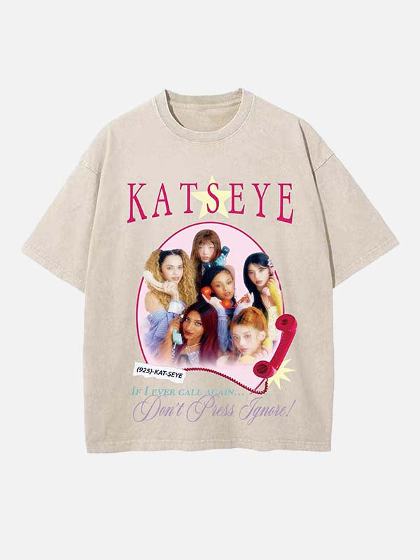 KATSEYE Print Round Neck T-shirt