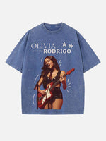 Olivia Rodrigo Print Round Neck T-shirt