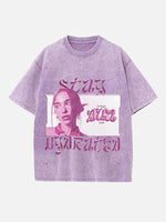 Dua Lipa Print Round Neck T-shirt