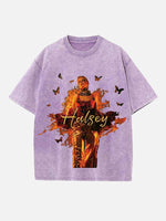 Halsey Print Round Neck T-shirt