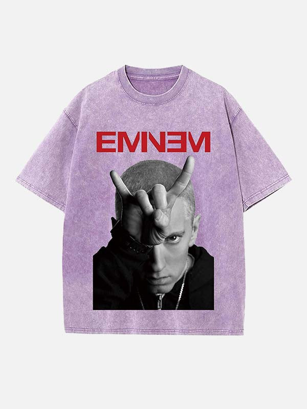 Eminem Print Round Neck T-shirt
