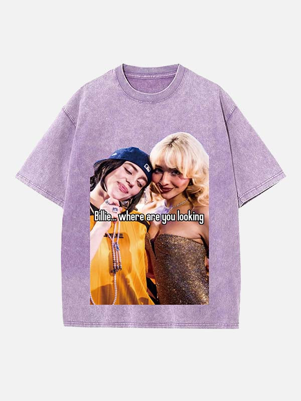 Sabrina Carpenter Print Round Neck T-shirt